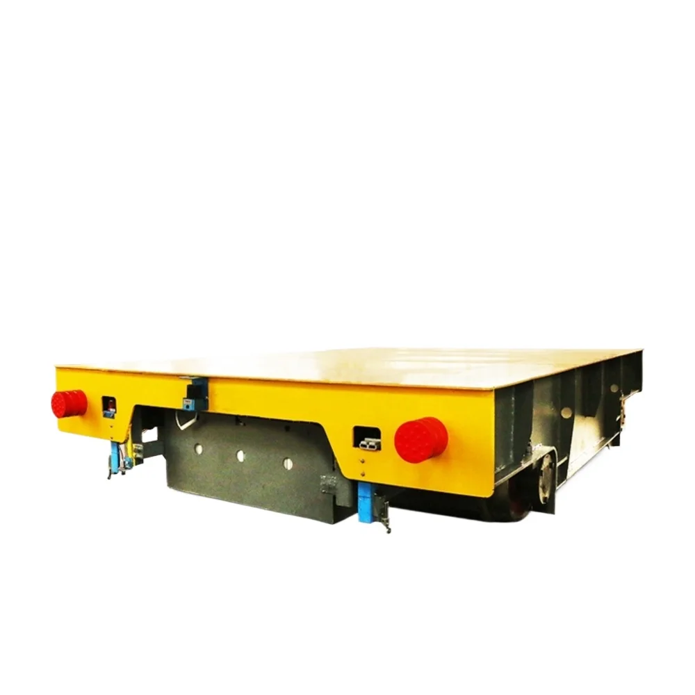 

Electric Trackless Transfer Cart 5 Tons Flat Car Battery Powered Transfer Trolley With High Efficiency