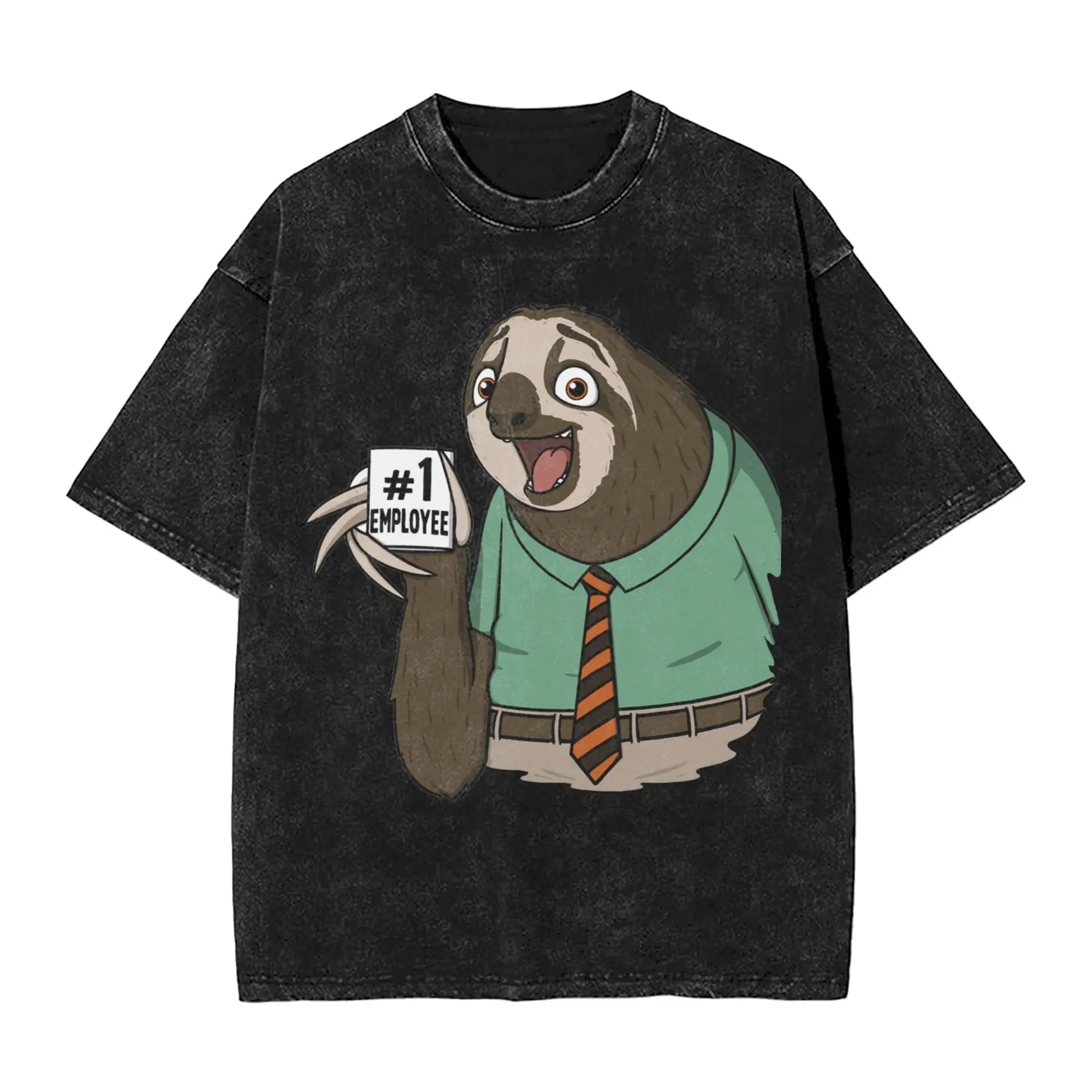 

Футболки с изображением ленивца «Зверополис», стираные футболки в стиле Харадзюку в стиле хип-хоп, винтажные топы для мужчин и женщин, уличная футболка с графическим принтом