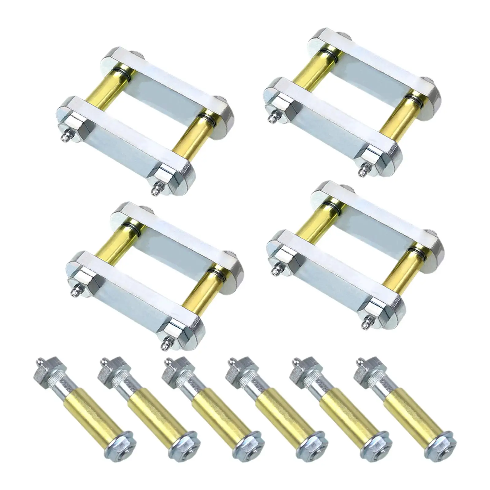 

Комплект шакл для прицепа усиленный, 3,125 дюйма, с бронзовыми втулками и кронштейнами для установки на тандемную ось