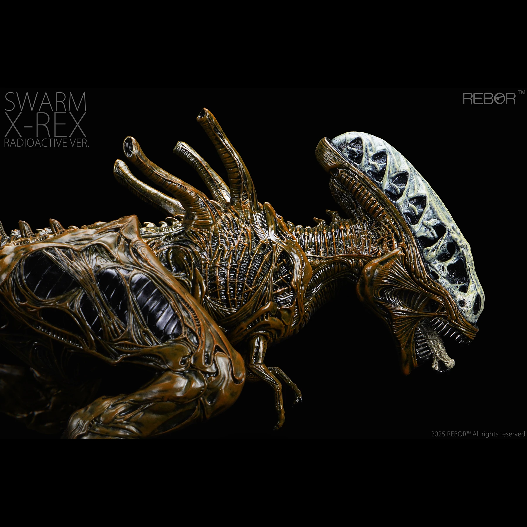 REBOR 1:35 مقياس سوارم X-Rex المشعة البديل Tyrannosaurus ريكس نموذج الحيوان الشكل جمع المشهد ديكور هدية عيد ميلاد اللعب