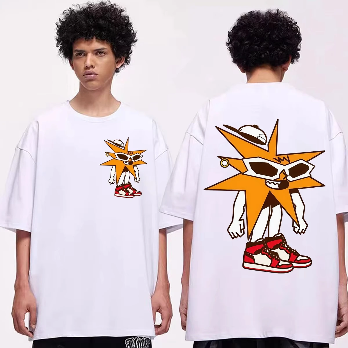Camisetas gráficas del álbum Microdosis del cantante de Puerto Rico Mora, camisetas de manga corta con dibujos animados a la moda, camiseta informal de algodón para hombres y mujeres