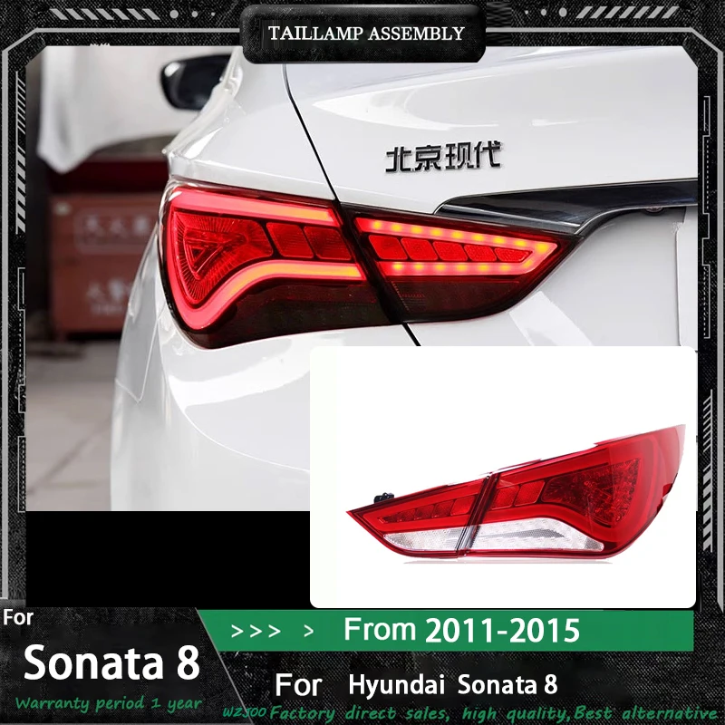

Taillight Assembly LED Dynamic Tail Light For 2011-2015 Modern Sonata 8 brake light backup light Reverse lights, parking turn