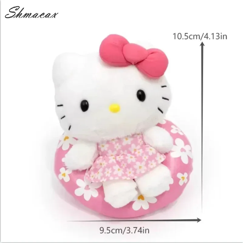 

Hello Kitty Swimming Ring Plush Doll Sanrio Anime Backpack Pendant Keychain Girly Ornament