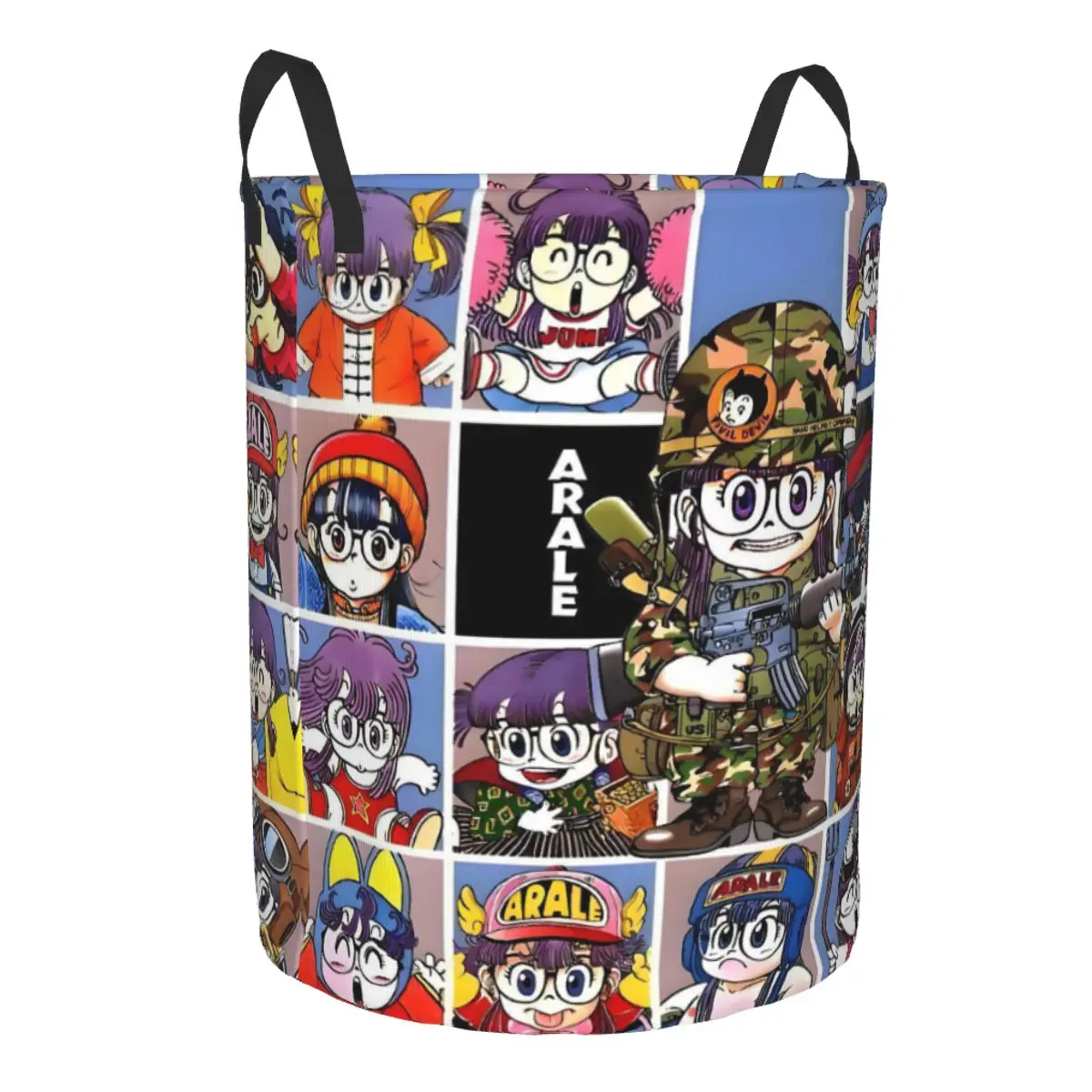 A-Arale N-Norimaki Dr Slump Laundry Basket Collapsible Anime Cartoon Clothes Hamper for Nursery Kids Toys Storage Bin
