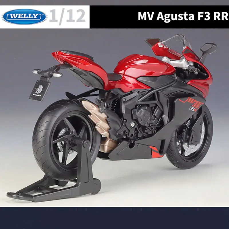 WELLY 1:12 MV Agusta F3 RR Alloy Racing Motorcycle Model High Simulation Diecast Metal Sports Motorcycle Model Children Toy Gift