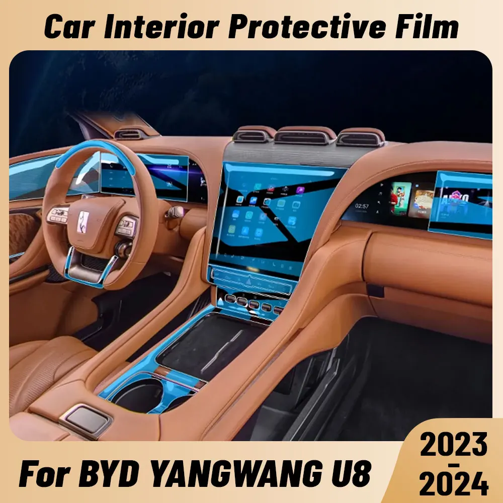 

Anti-scratch Car Interior Center Console Media Dashboard Navigation TPU Protector Film For BYD YANGWANG U8 2023 2024