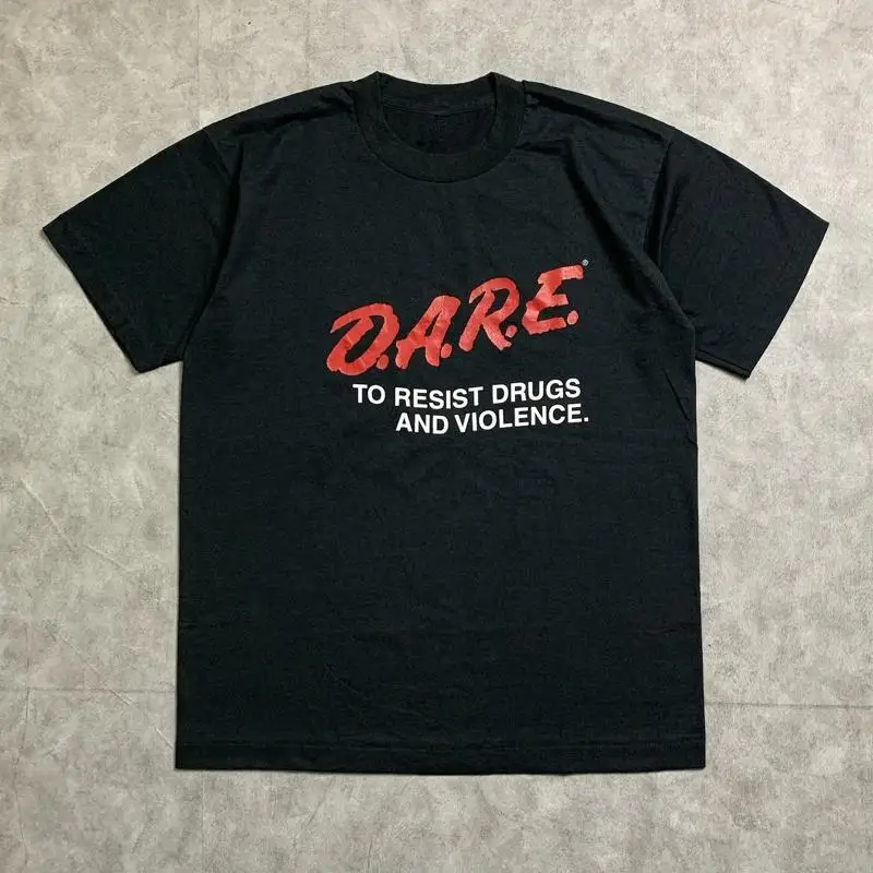 Dare Drug Abuse Resistance Education T Shirt Y2K Streetwear 105033