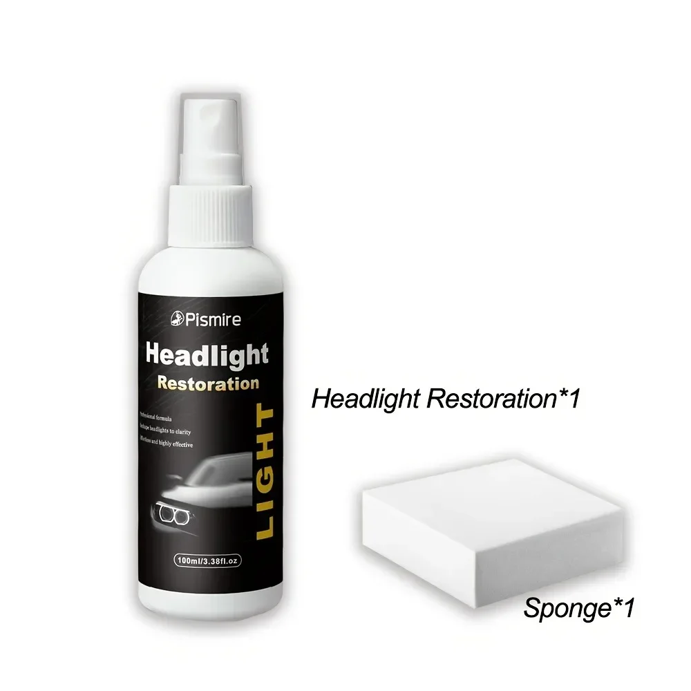 Liquide de réparation de phares automobiles de 3,38 oz, aucun polissage requis, phares à rafraîchissement rapide, Kit d'entretien et d'entretien des phares, rapide