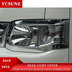 Head Lights Cover For Toyota Hiace Commuter Van 2012 2013 2014 2015 Accessories Exterior Parts Front Lamp Hood YCSUNZ