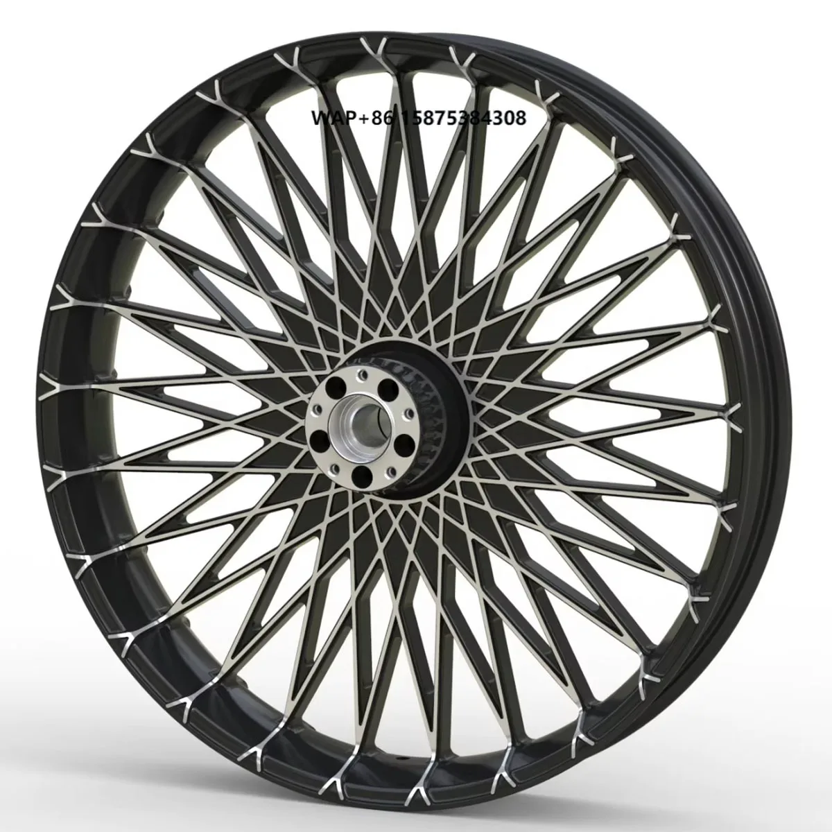 Black Color Aluminum Alloy Wheel Accessories Front & Rear Compatible for Harley 08-later FLSTF FLSTFB FLSTFBS New Motorcycles