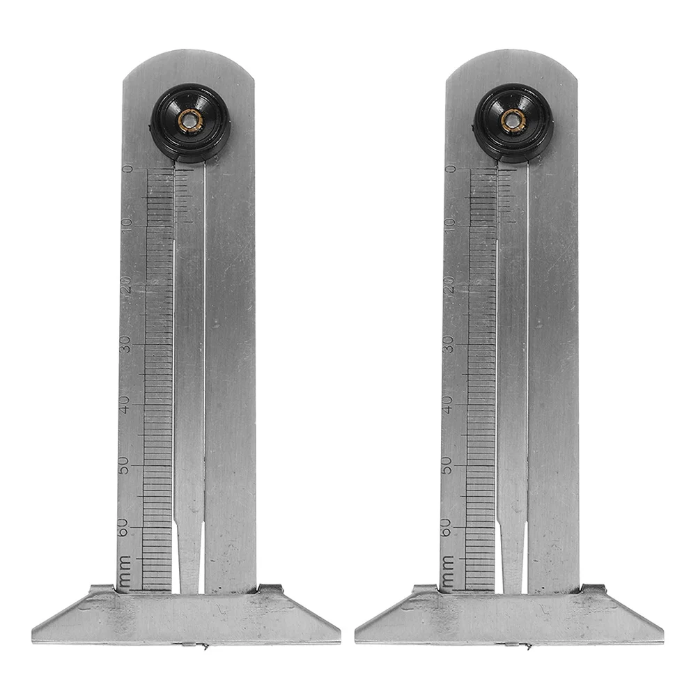 

2Pcs Tire Depth Gauge 0-60mm Range Precision Measurement Durable Iron Construction Safe Driving Essential Tread Depth Gauge