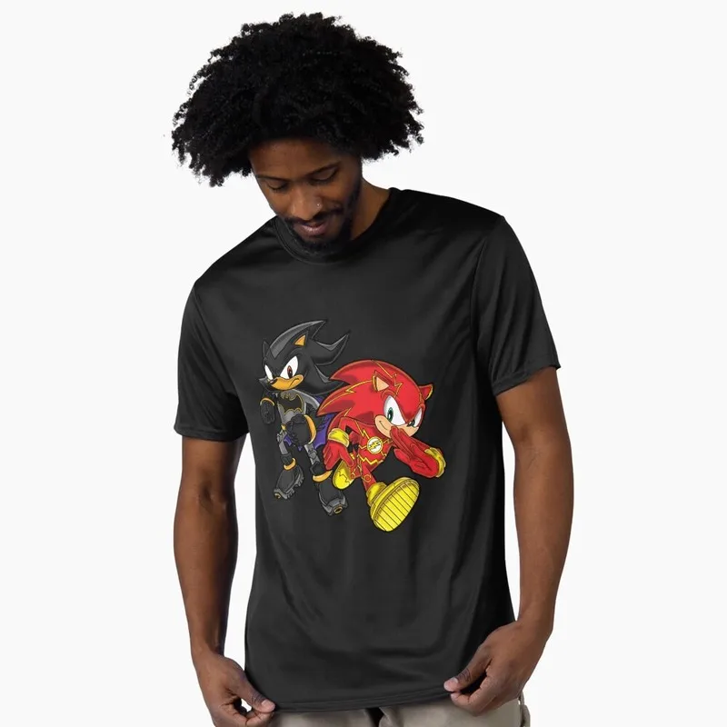 90s Cartoon Series Cute Sonic The Hedgehog Shadow Gift t shirt 0603 Vintage Racing Anime Graphic Tee Y2K clothes US Size S-6XL