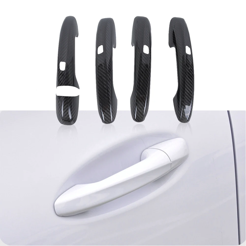 For  A CLA Class W177 W118 C118 CLA200 Carbon Fiber Exterior Car Side Door Handle Cover Trim Accessories