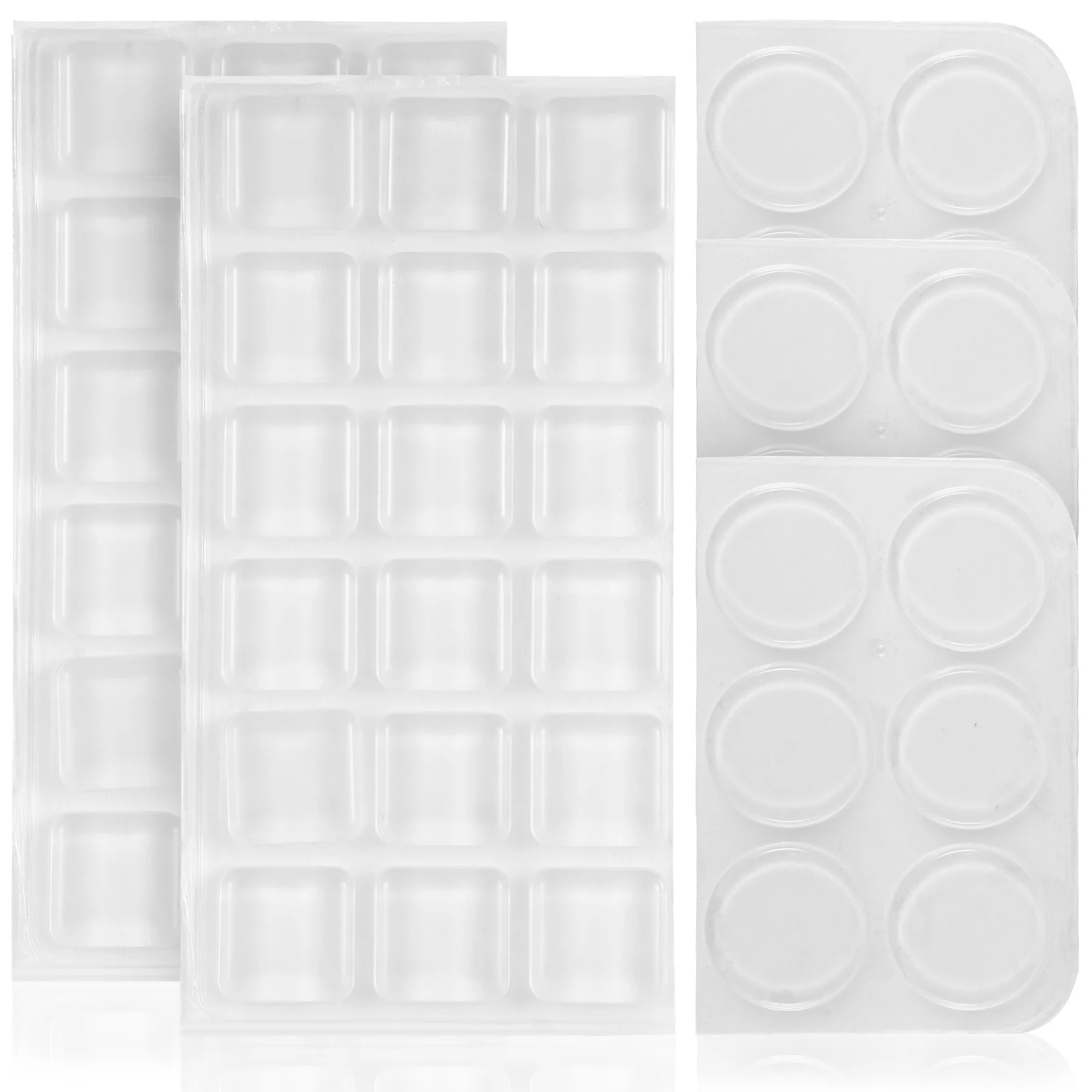 

54pcs Cabinet Door Bumpers Clear Furniture Bumpers Adhesive Pads Transparent Drawer Stoppers Kitchen Cabinet Protectors Anti