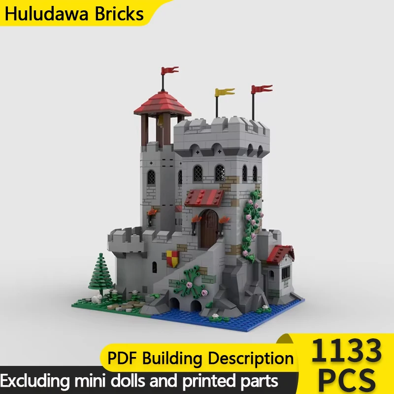 Medieval Street View  Model MOC Building Bricks Riverside Outpost Modular Technology Gifts Holiday Assemble Children Toys Suit