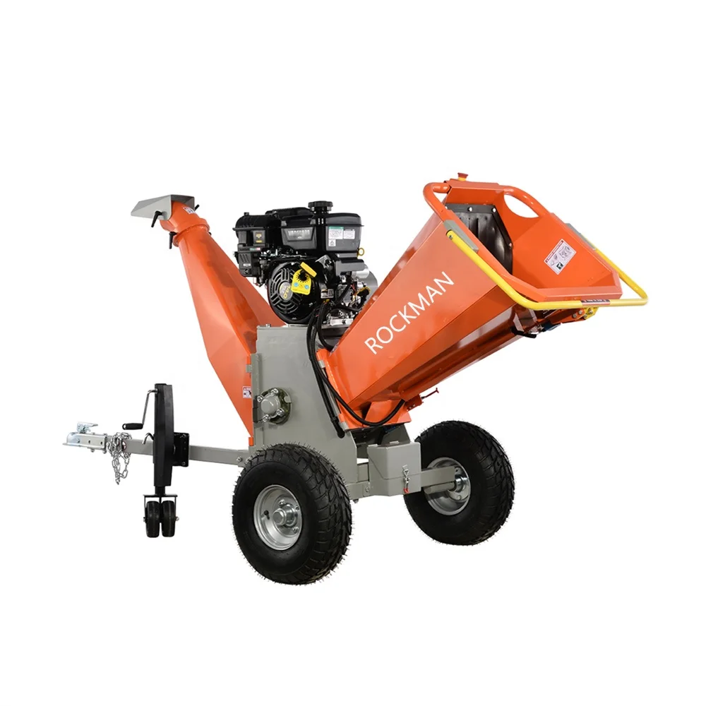 150mm chipping capacity 15hp electric start petrol engine industrial wood chipper mulcher chipper wood shredder