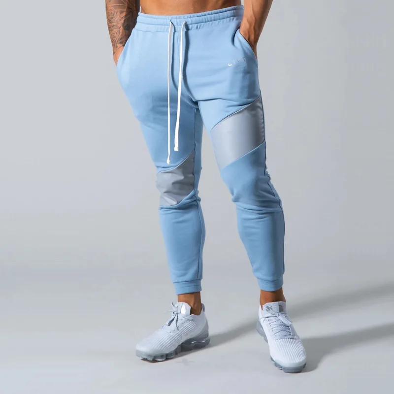 Nuovi pantaloni Fitness lavorati a maglia a due colori con cuciture di tendenza pantaloni sportivi Casual da basket pantaloni sportivi a matita