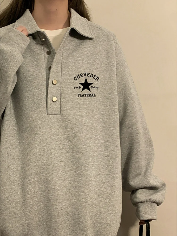 

irt Sweatirt Men's Spring Autumn American Retro Button Semi Open Cardigan Top Neutral Casual Sports Jaet