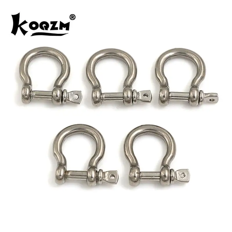 5pcs m4 304 stainless bow shackle steel screw pin shackle bow Rigging