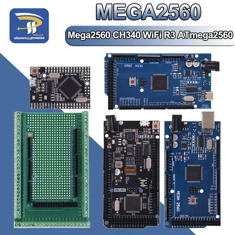 Mega2560 Double side Screw Shield Pro Mini 2560 WiFi R3 ATmega2560 CH340G For Arduino Mega R3 Development Board WeMos ESP8266