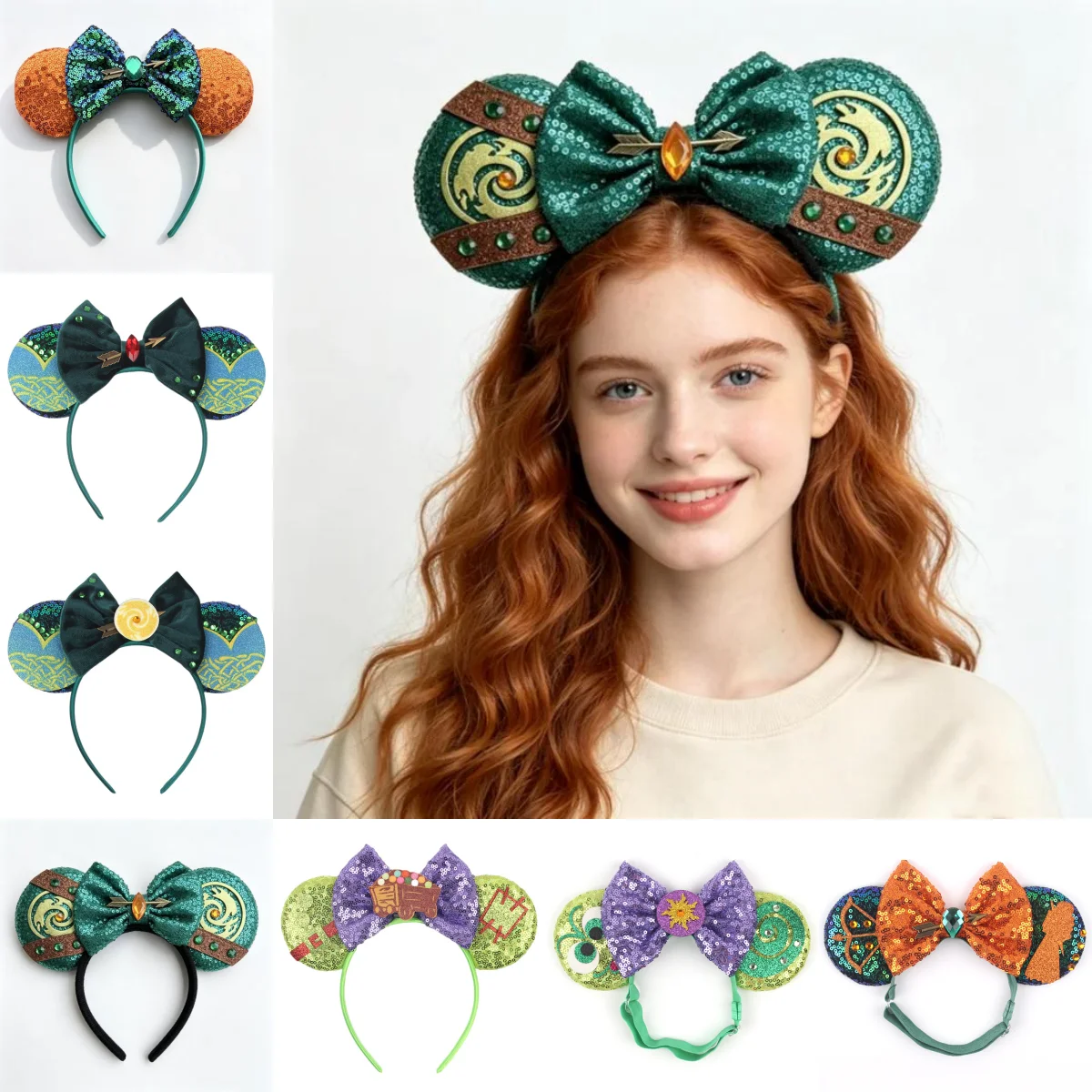 Accessoires pour cheveux sur le thème de Brave, bandeau cosplay, accessoires pour cheveux pour se déguiser, fête, vacances, bandeau Mickey