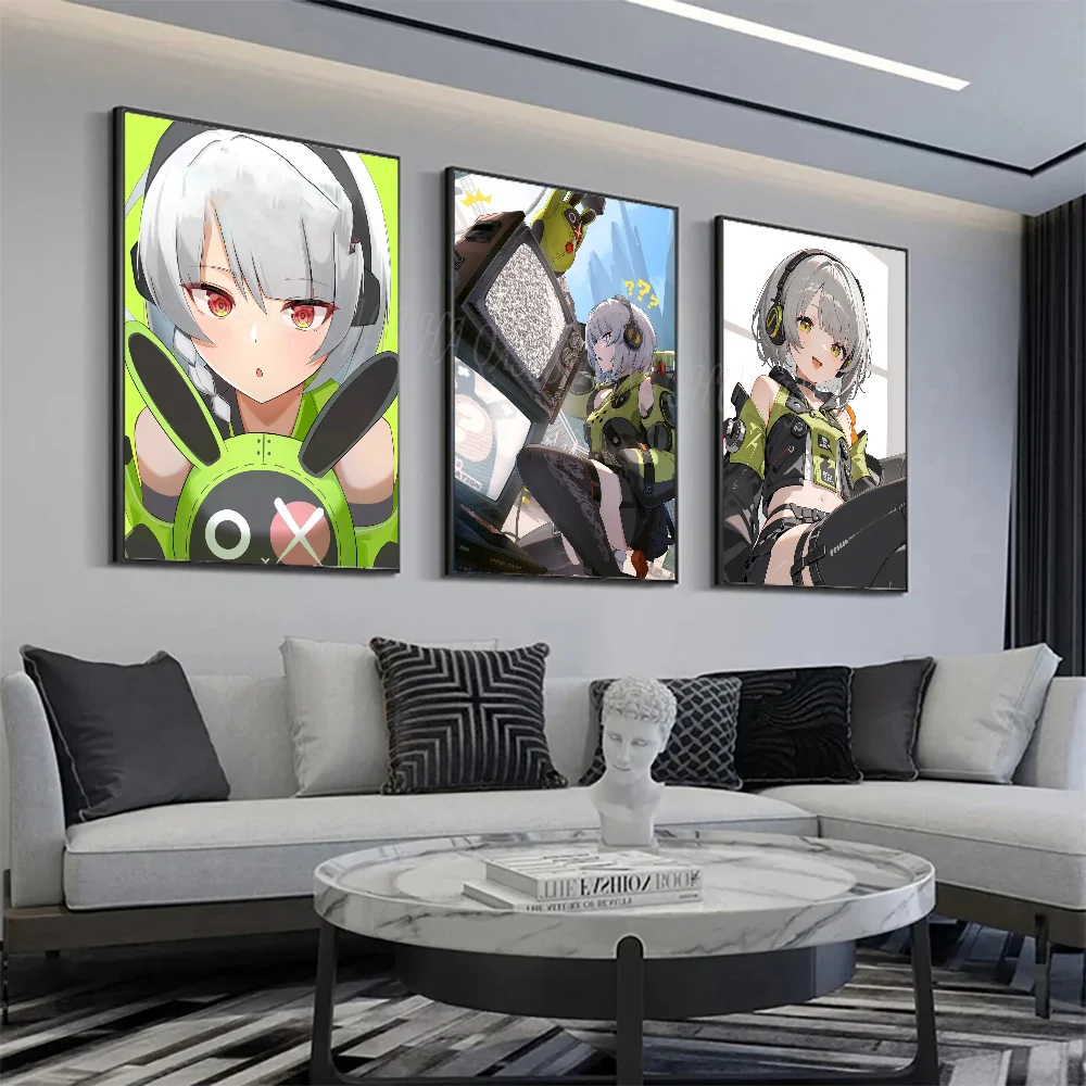 Póster de juego de Anby Demara Zenless Zone Zero, carteles para dormitorio, Bar, tubo de café, pinturas artísticas colgantes, decoración para sala de estar, 1 ud.