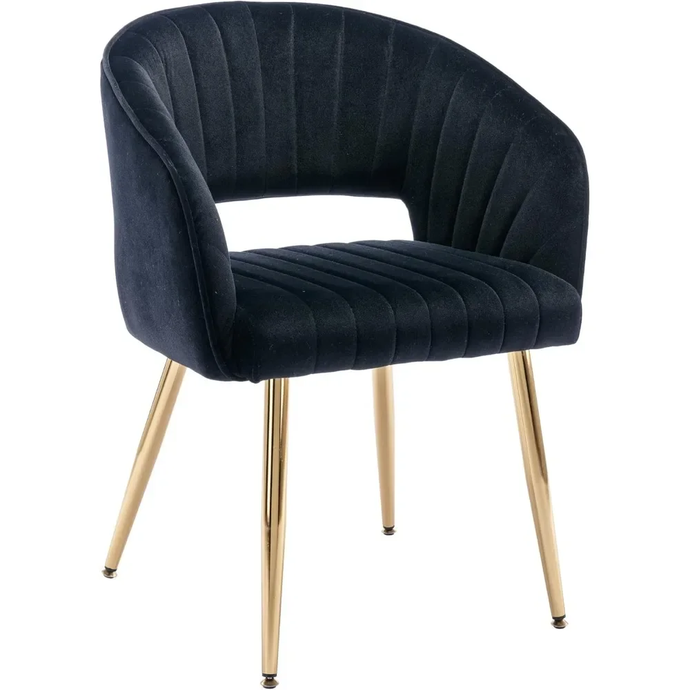 

Chair Velvet Desk Chair Accent Armchair Upholstered Modern Tufted Chairs with Gold Legs Ergonomic Study Seat Computer Task Stool