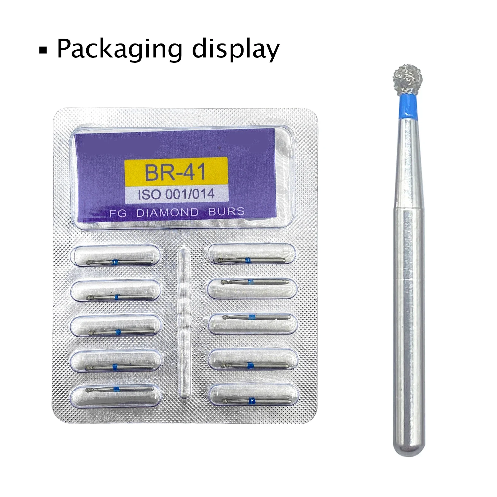 10pcs/Pack SYNI Dental Diamond Burs Drill FG 1.6mm for High Speed Handpiece Dental Lab Polishing Tools Odontología Dental