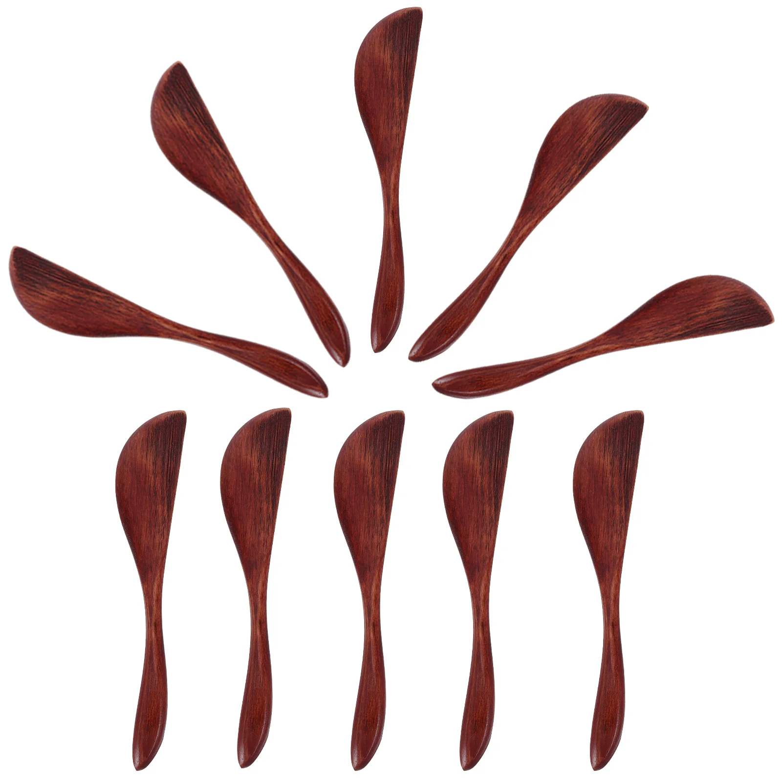 10 pezzi Phoebe Jam Knife Coltelli per burro in legno Spatola da cucina per crema