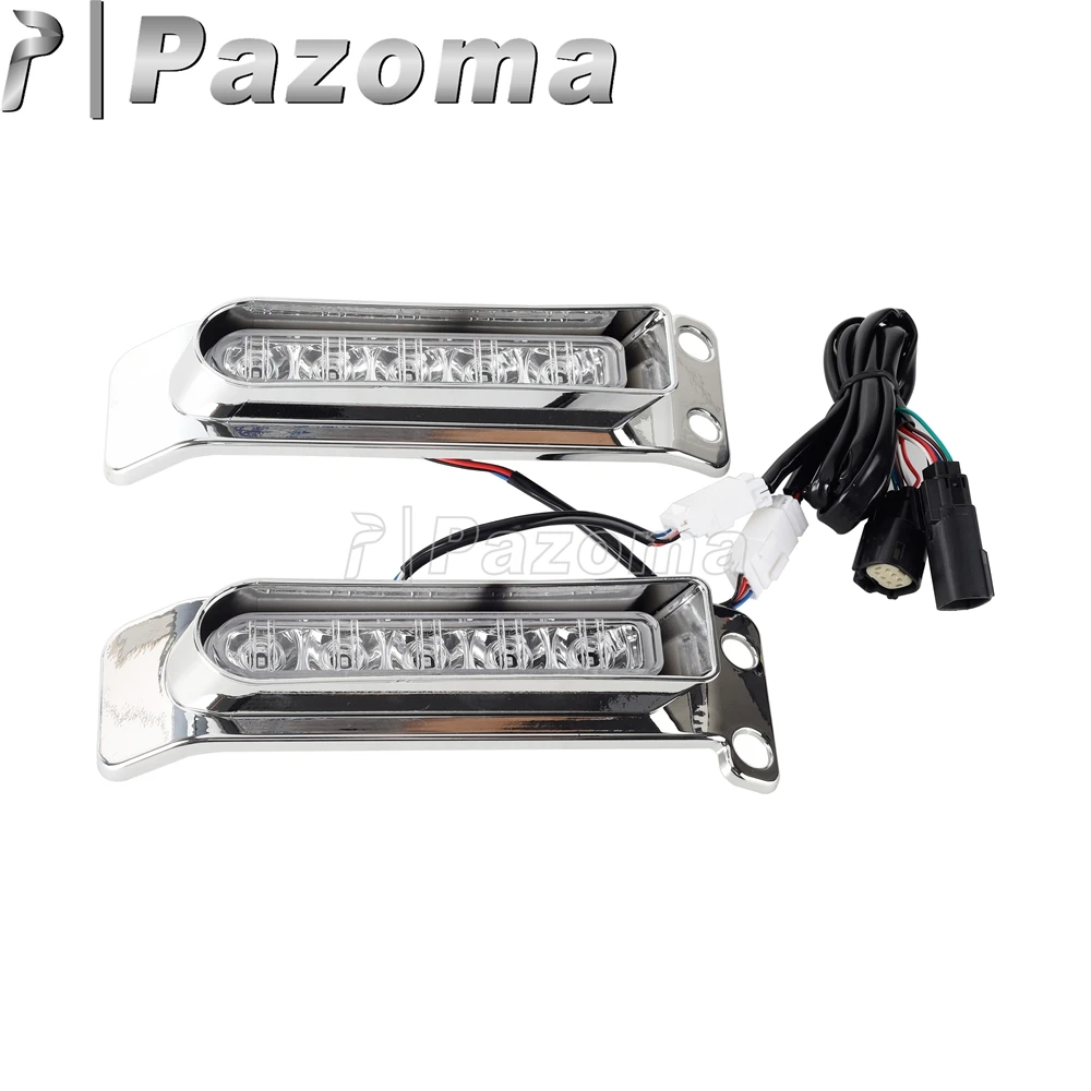 Luces de puntal de guardabarros trasero, alforja lateral LED, relleno de soporte para Harley Touring FLHR FLHTCU FLHTCUL FLHTK FLHTKL FLTRU 2014-2022