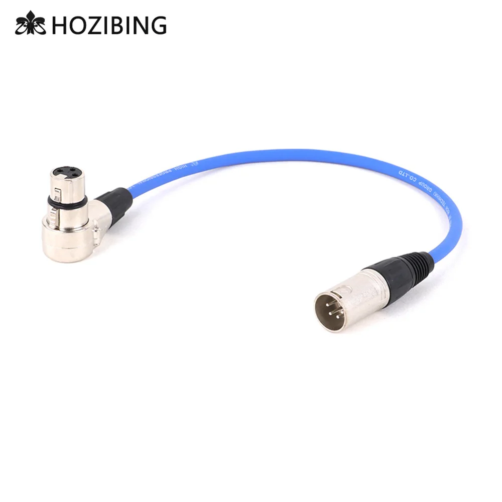 

Multicolor XLR Cable Adapter Right Angle 3Pin XLR Female to Straight 4Pin XLR Male Plug Balanced MIC Audio Extension Cord