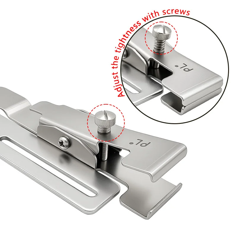 New Zipper Guide Gauge Premium Stainless Steel Adjustable Sewing Tool for Industrial Flat Sewing Machine Seam Allowance Control