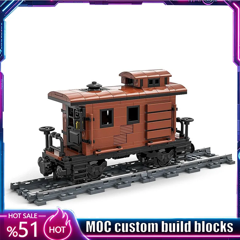 262PCS Old West Brake Wagon Train Car Model Custom Building Blocks DIY Assembly Toy Collection Display Creative Popular Gift Set