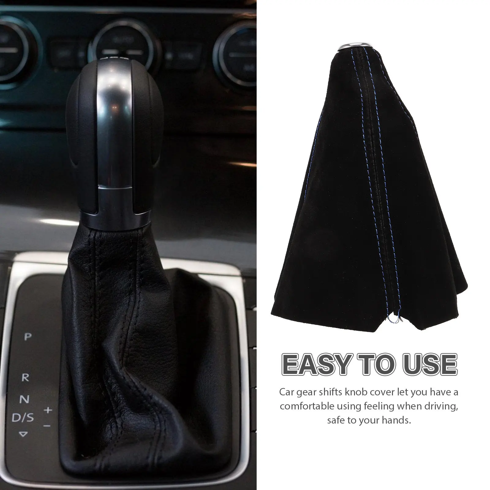 

Car Shift Knob Cover Universal Automotive Gear Stick Protector Soft Touch Comfortable Handle Interior Decoration Accessory