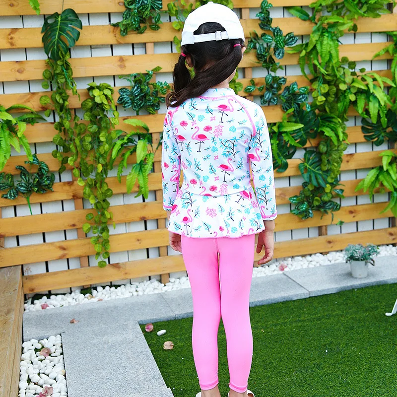 Cute Islamic Swim Wear Kids Burkinis Girls costumi da bagno musulmani 2024 costume da bagno a due pezzi con stampa floreale Beachwear costume da
