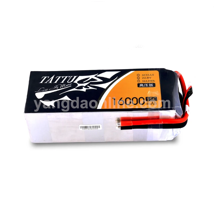 

Gens Tattu 16000mAh 15C 6S1P 22.8V High Voltage Lipo Battery for UAV Drone