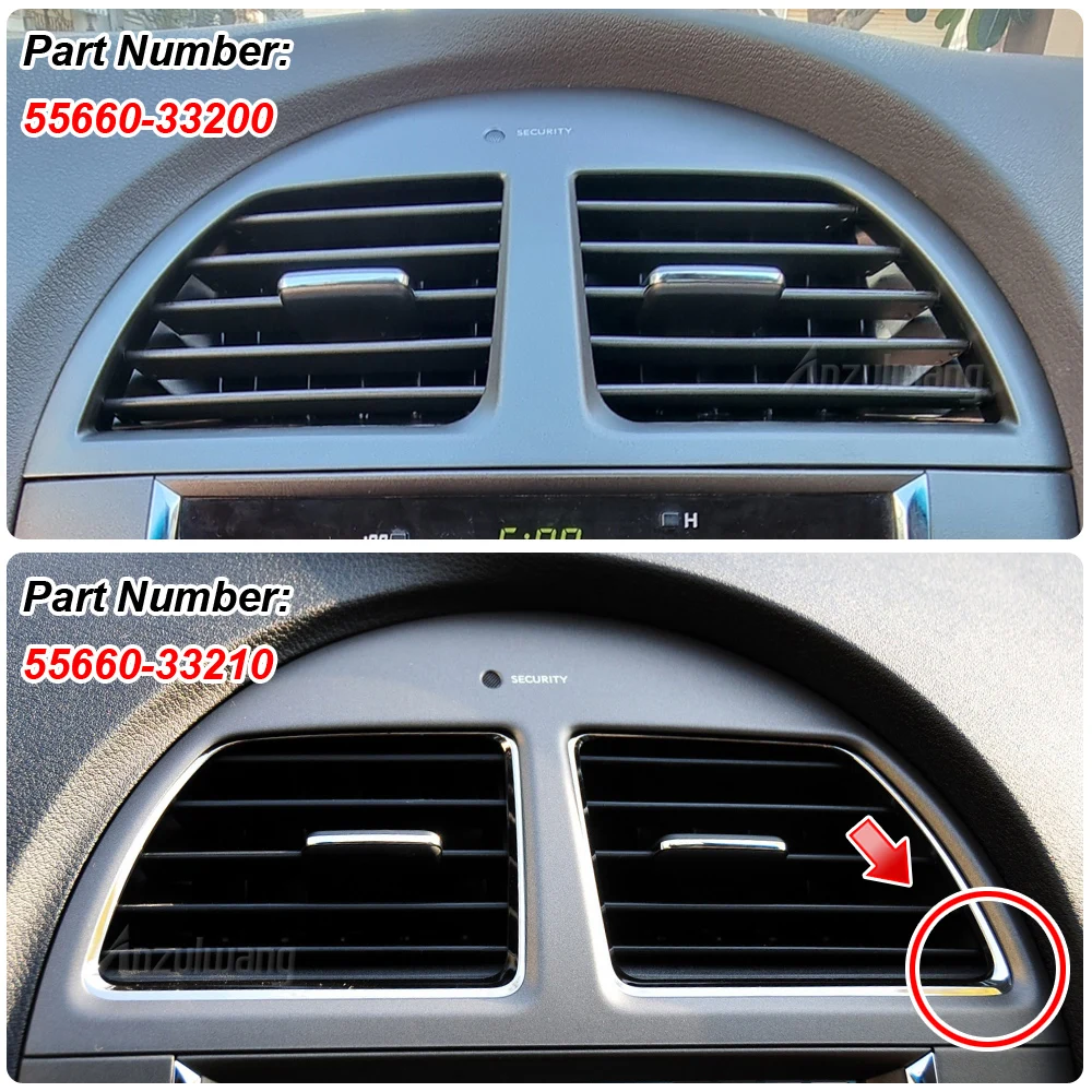 55660-33200 consola central Grill Dash AC ventilación de aire acondicionado para Lexus ES350 2006-2012 55660-33210 marco de cubierta de Panel de salida