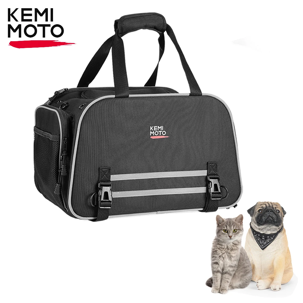 Motorcycle Pet Dog Travel Bag 20lbs Pet Carrier Airline Approved Folding Cat Dog Carrier For Luggage Rack and Passenger Seat Bag