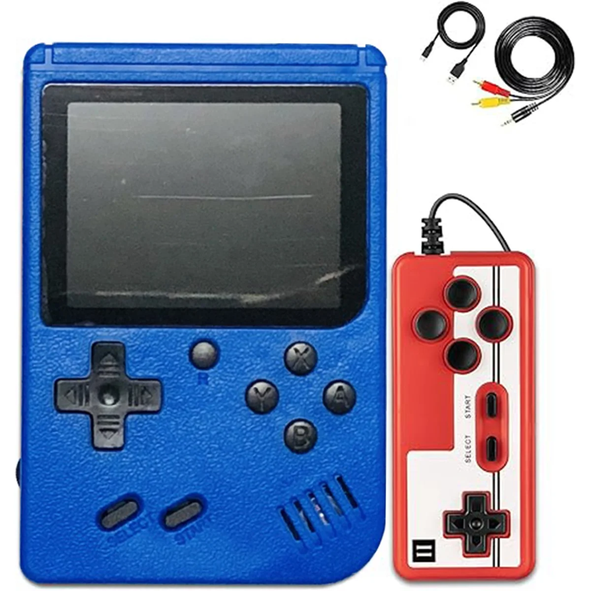 Consola de juegos portátil AT42 B, consola de juegos portátil retro, consola de videojuegos con pantalla en color con 400 juegos clásicos y mando
