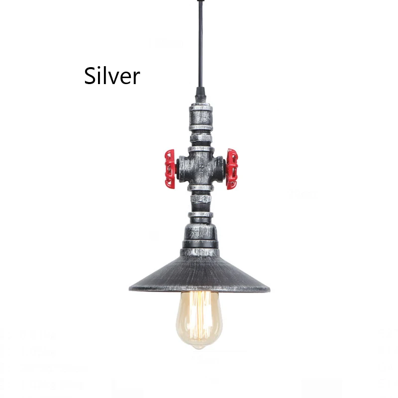

Loft Vintage Iron Water Pipe Pendant Lamp American Industrial Living Room Dining Room Bar Cafe Droplight Corridor Pendant Light