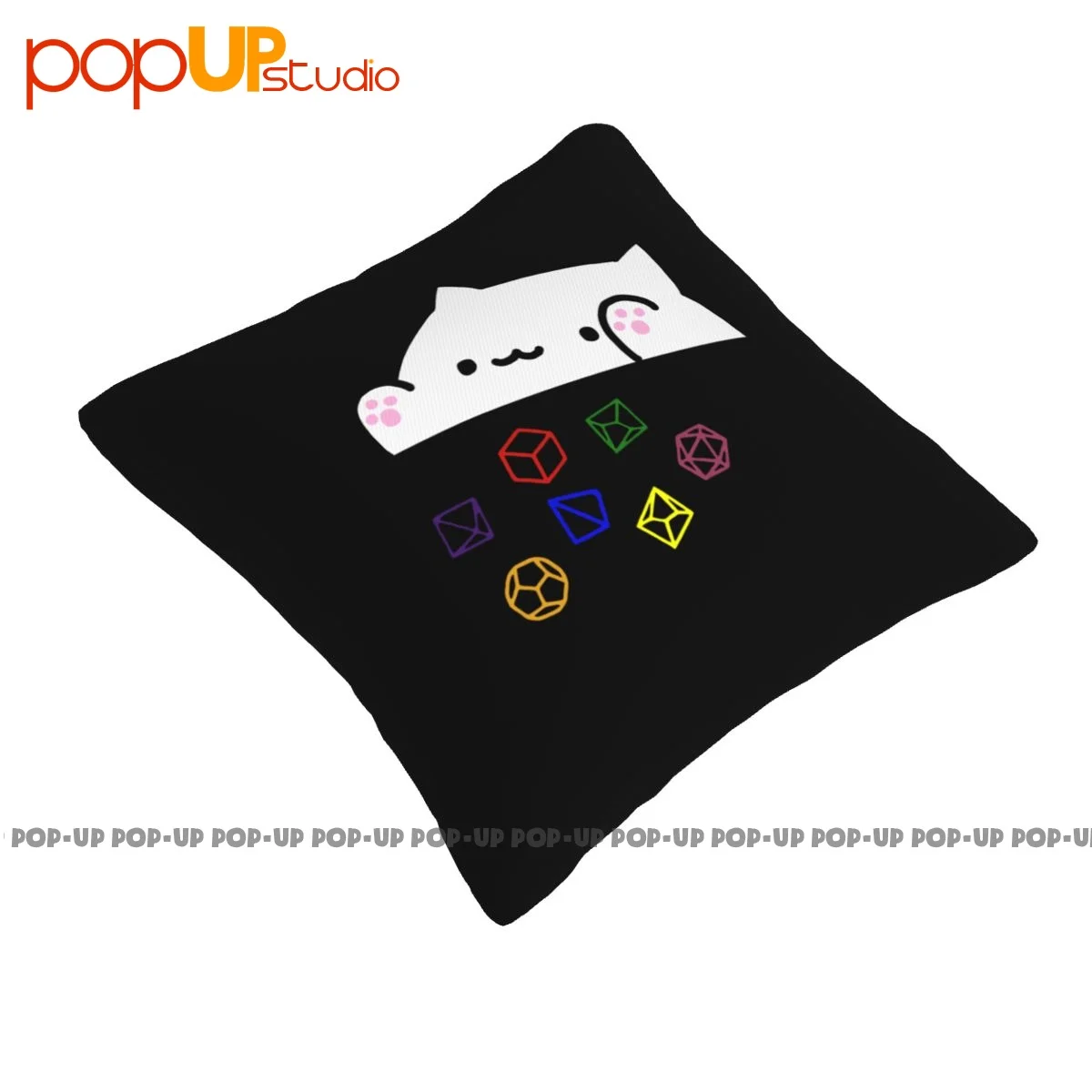 Best Bongo Cat Throwing Dice - Dnd - Dungeon Master - Tabletop Rpg Pillowcase Throw Pillow Cover Healthy