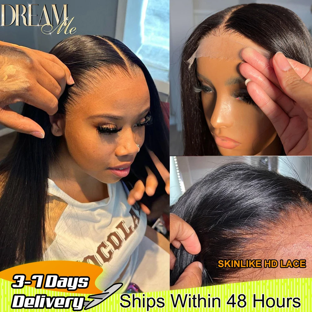 

Invisible HD Lace 13x4 Full Frontal Wig Human Hair 250% 13x6 HD Lace Front Wig Melt Skins Straight 5x5 Lace Closure Human Hair