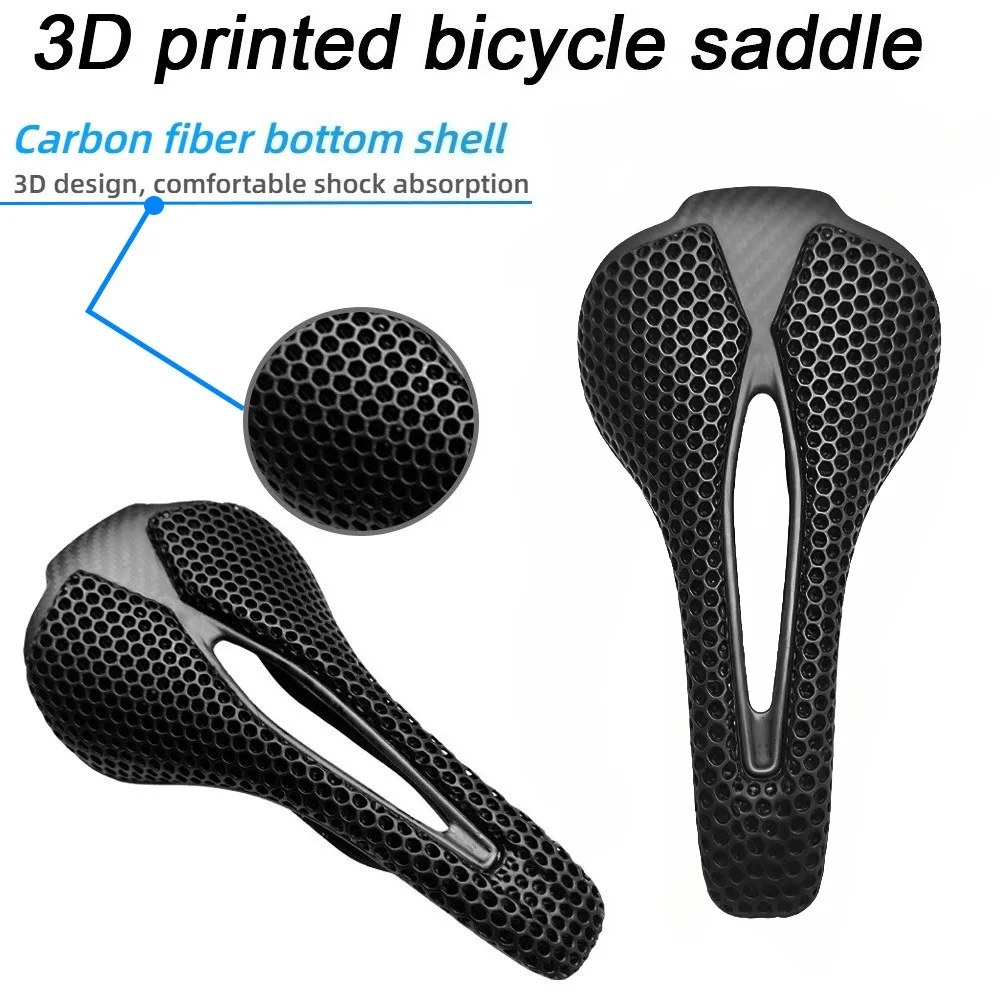 

Сверхлегкое карбоновое велосипедное седло с 3D принтом, 120 г, MTB, гравийное дорожное велосипедное сиденье, удобные велосипедные детали, 250x140 мм