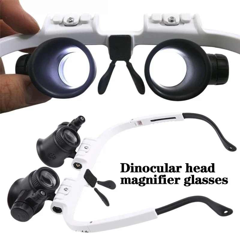 Magnifying Magnifying Glass 8X/15X/23X Jeweler Watchmaker With LED Light Telescopic Headband Magnifier Glasses Reading Loupes Eyewear - Aliexpress Deal
