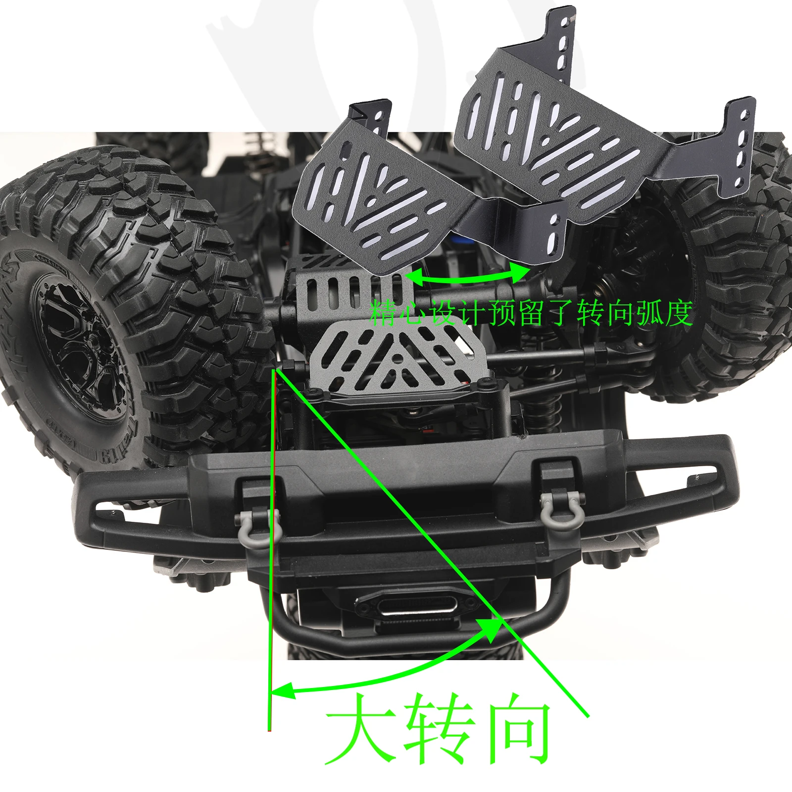 Podwozie ze stali nierdzewnej, pancerny przedni i tylny zderzak, płyty kolizyjne do Traxxas Trx-4 Defender K5 Rc Car Protection Board