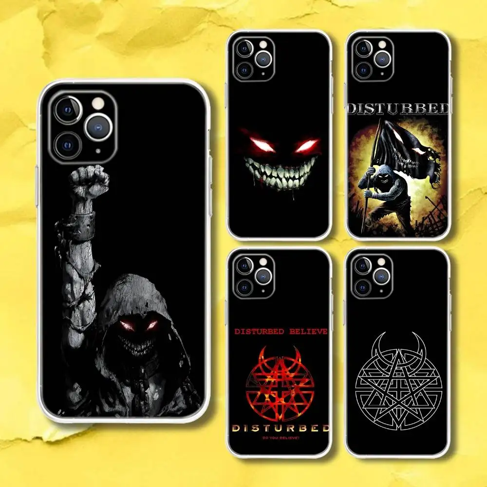 

D-Disturbed The Sickness Phone Case For iPhone 17,16,15,11,12,14,13 Pro Max Plus Mini X,XS,XR,7,16E Air Transparent Cover Fundas