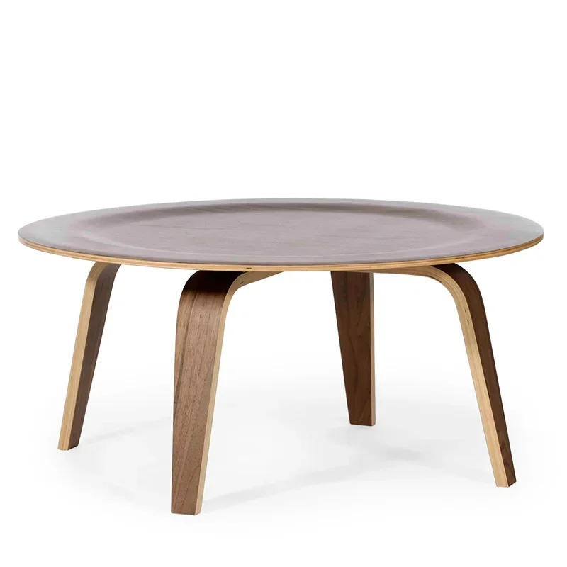 Modern Coffee Tables Wooden Minimalist Side Table Decoration Round Tables Living Room Tea Desk Study Reception Table for Laptop