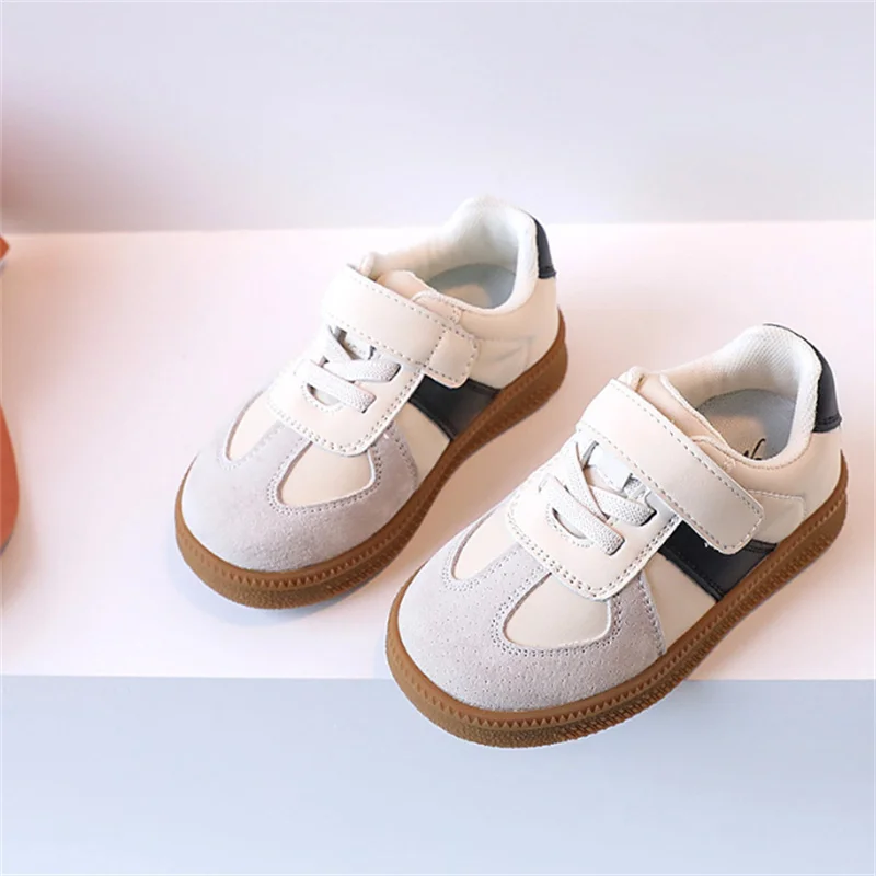 2024 New Spring Children Shoes Leather Breathable Kids Casual Shoes Non-slip Fashion Toddler Girls Boys Sneakers EU 22-30