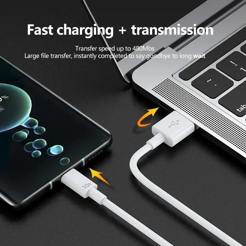 120W 10A USB Type C USB Cable Super Fast Charing Line for Xiaomi Samsung Huawei Honor Quick Charge USB C Cables Data Cord