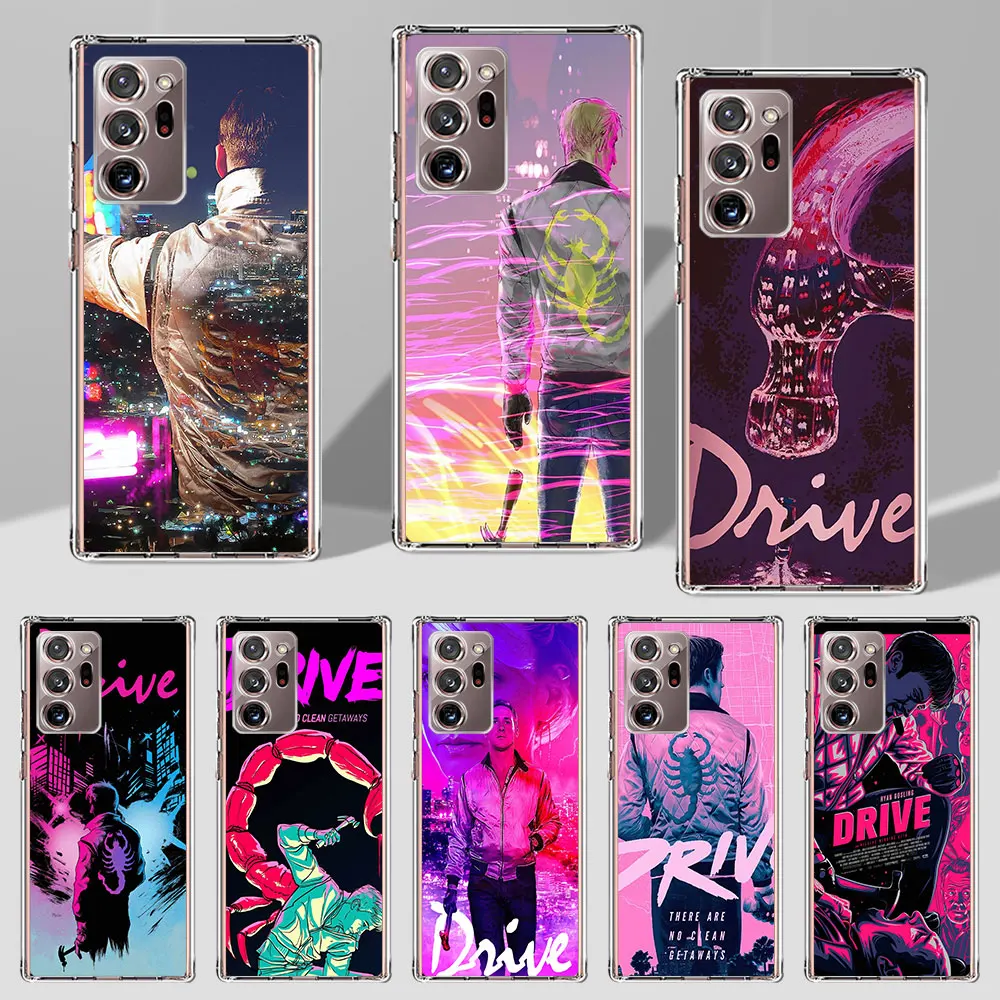 Drive Art Ryan Gosling Case for Samsung Galaxy Note 20 Ultra 5G 10 Plus 8 9 TPU Transparent Phone Cover 10 Lite M52 J4 J6 2018